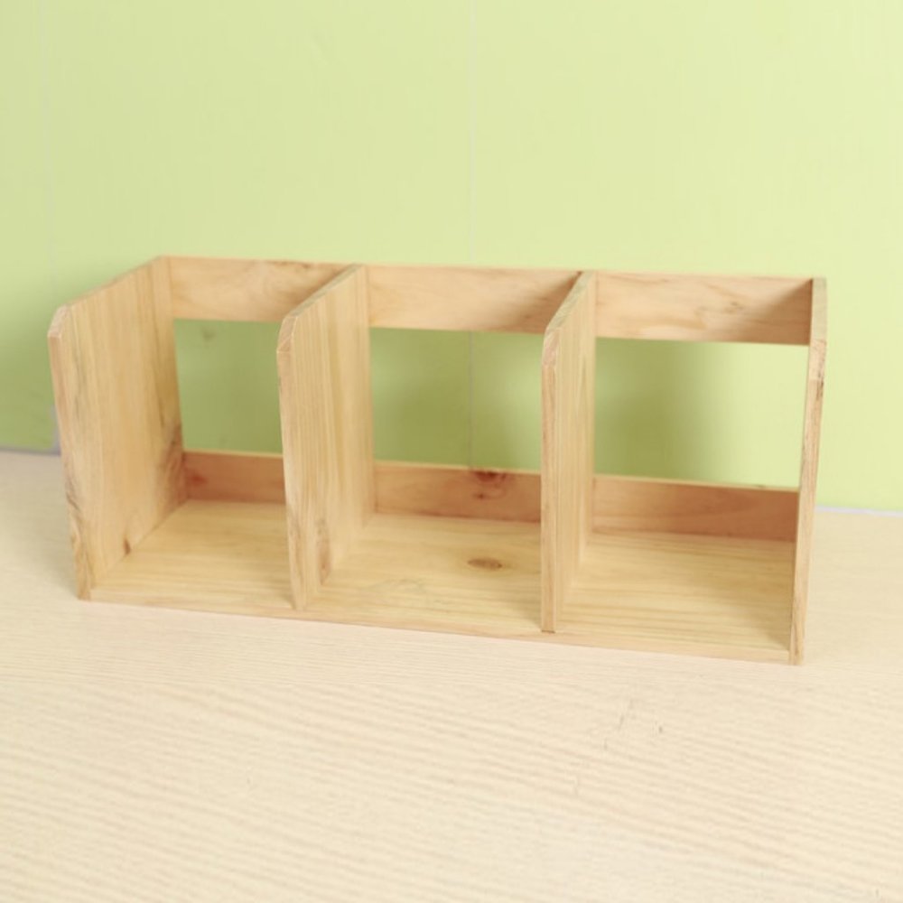 Wood Drawer Desk Organizer Natural Wood Tall Desktop & Paper Organizer